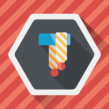 eşarp düz simgesi ile uzun gölge, eps10