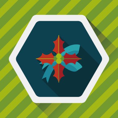 Atatürk çiçeği uzun gölge, eps10 düz simgesi