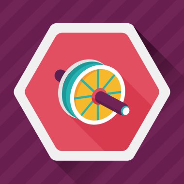 Uzun Gölge, eps10 ile egzersiz silindir düz simgesi