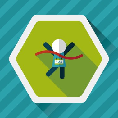 kazanan uzun gölge, eps10 düz simgesi