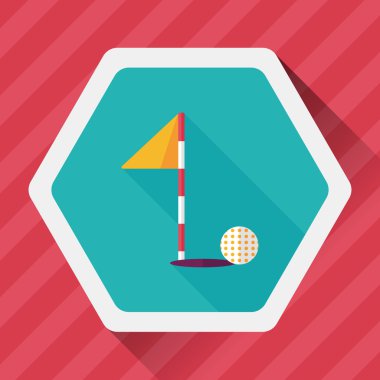 Uzun Gölge, eps10 Golf düz simgesi