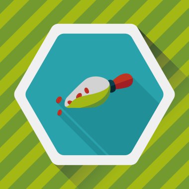 kahve çekirdeği uzun gölge, eps10 düz simgesiyle