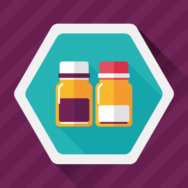 Uzun Gölge, eps10 ile cam şişeli içecekler düz simgesi