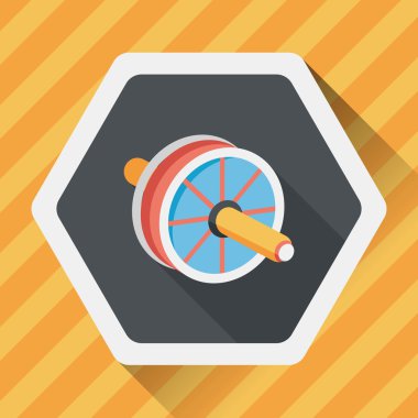 Uzun Gölge, eps10 ile egzersiz silindir düz simgesi