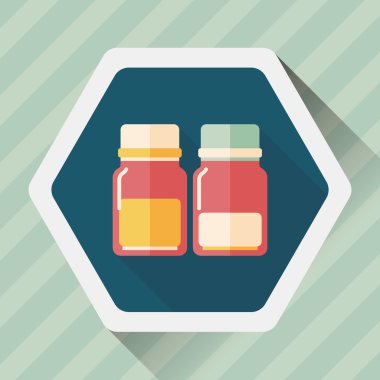 Uzun Gölge, eps10 ile cam şişeli içecekler düz simgesi