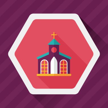 Uzun Gölge, eps10 bina kilise düz simgesiyle