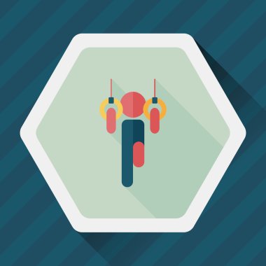 Yatay uzun gölge, eps10 ile düz simgesi bar asılı boy