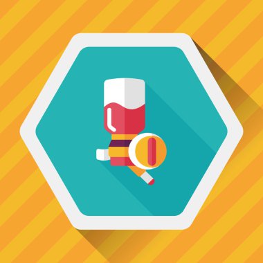 Evde beslenen hayvan su içme uzun gölge, eps10 ile düz simgesi