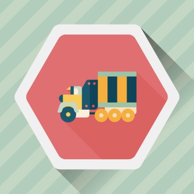 Uzun Gölge, eps10 ile ulaşım çekici düz simgesi