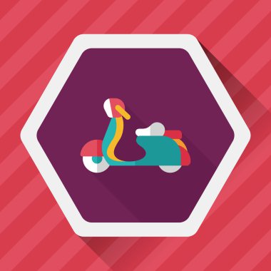 Uzun Gölge, eps10 ile ulaşım scooter düz simgesi