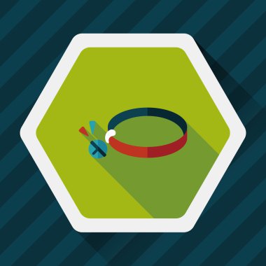 Uzun Gölge, eps10 ile evde beslenen hayvan köpek zincirleri düz simgesi