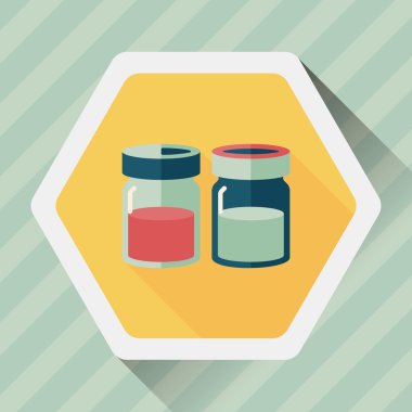 Uzun Gölge, eps10 ile mutfak eşyaları sosu şişe düz simgesi