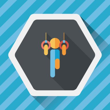 Yatay uzun gölge, eps10 ile düz simgesi bar asılı boy