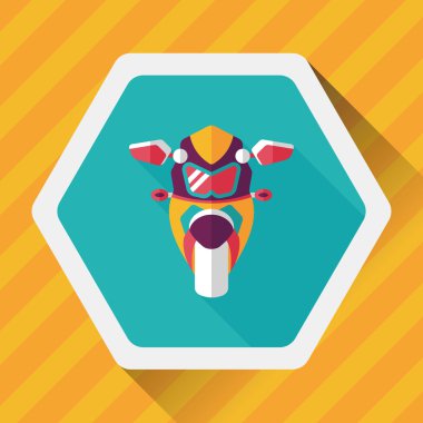 Uzun Gölge, eps10 ile ulaşım motosiklet düz simgesi