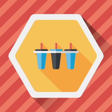 Uzun Gölge, eps10 ile mutfak eşyaları Buz yapıcı düz simgesi