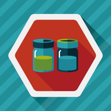 Uzun Gölge, eps10 ile mutfak eşyaları sosu şişe düz simgesi