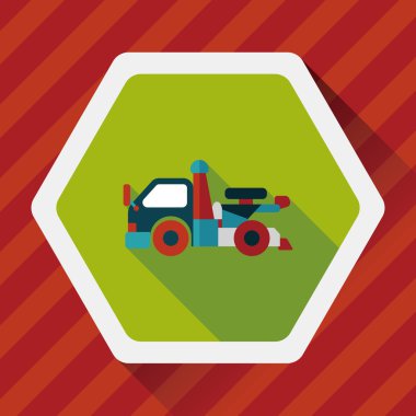 Uzun Gölge, eps10 ile ulaşım kamyon düz simgesi