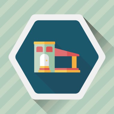 Bina uzun gölge, eps10 düz simgesiyle