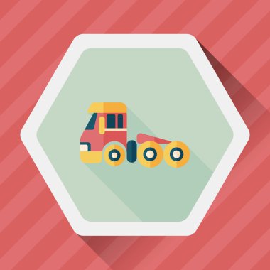 Uzun Gölge, eps10 ile ulaşım çekici düz simgesi