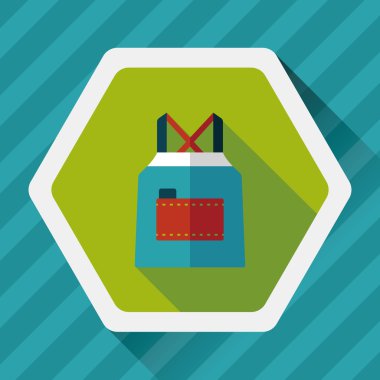 Uzun Gölge, eps10 ile mutfak önlük düz simgesi