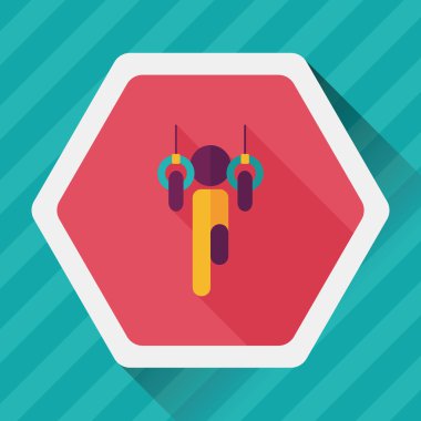 Yatay uzun gölge, eps10 ile düz simgesi bar asılı boy