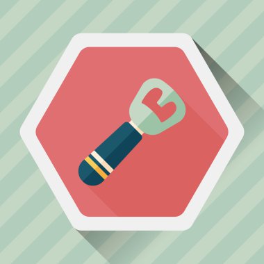 Uzun Gölge, eps10 ile mutfak eşyaları konserve açacağı düz simgesi