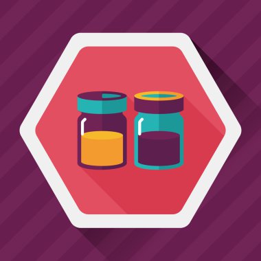 Uzun Gölge, eps10 ile mutfak eşyaları sosu şişe düz simgesi