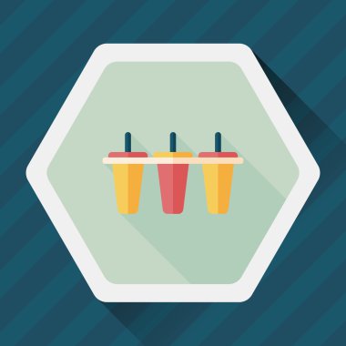 Uzun Gölge, eps10 ile mutfak eşyaları Buz yapıcı düz simgesi