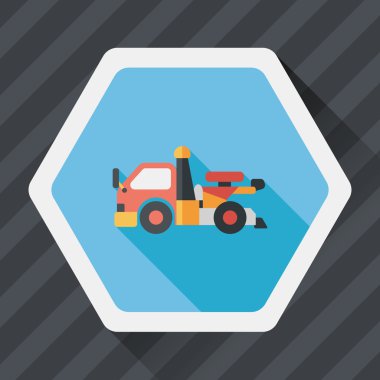 Uzun Gölge, eps10 ile ulaşım kamyon düz simgesi