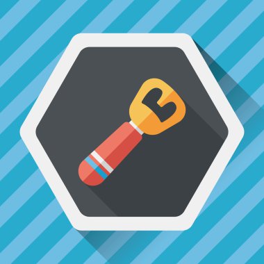 Uzun Gölge, eps10 ile mutfak eşyaları konserve açacağı düz simgesi