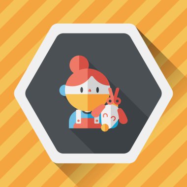 Uzun Gölge, eps10 ile evde beslenen hayvan veteriner ve köpek düz simgesi