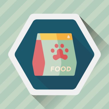 Uzun Gölge, eps10 ile evde beslenen hayvan köpek gıda düz simgesi