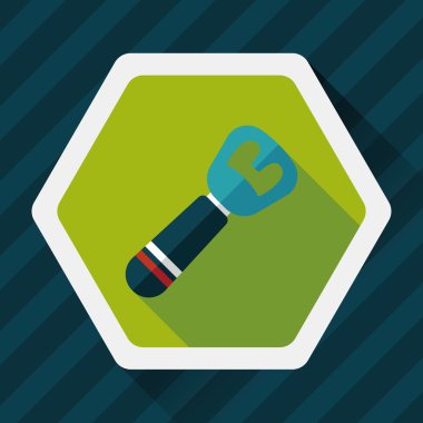 Uzun Gölge, eps10 ile mutfak eşyaları konserve açacağı düz simgesi