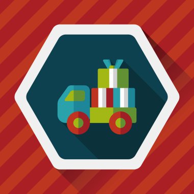 yük taşıma düz simgesi uzun gölge, eps10 ile alışveriş