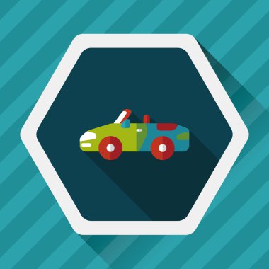 Uzun Gölge, eps10 ile ulaşım açık araba düz simgesi