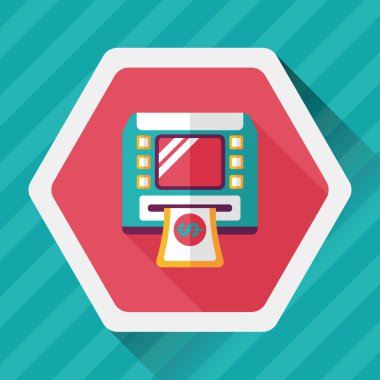 Uzun Gölge, eps10 ile ATM düz simgesi