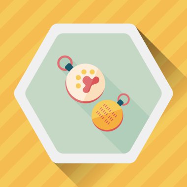 Uzun Gölge, eps10 ile evde beslenen hayvan etiketi düz simgesi