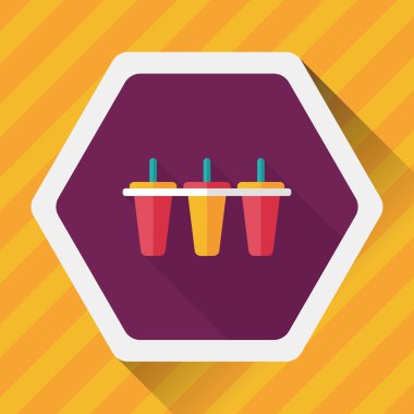 Uzun Gölge, eps10 ile mutfak eşyaları Buz yapıcı düz simgesi