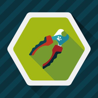 Uzun Gölge, eps10 ile hayvan tırnak makası düz simgesi