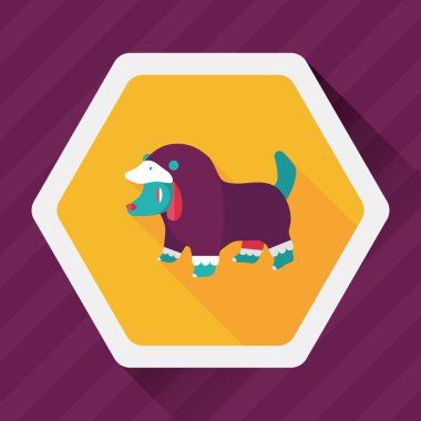 Evde beslenen hayvan giyim uzun gölge, eps10 düz simgesiyle