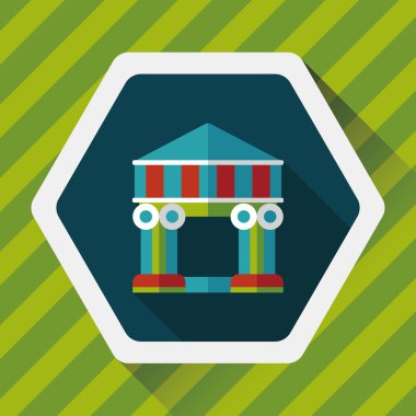 Bina uzun gölge, eps10 düz simgesiyle