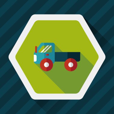 Uzun Gölge, eps10 ile ulaşım kamyon düz simgesi