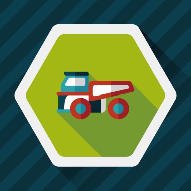 Uzun Gölge, eps10 ile ulaşım kamyon düz simgesi