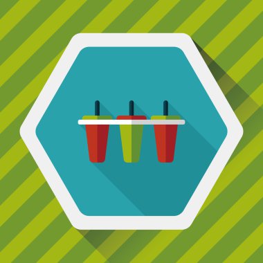 Uzun Gölge, eps10 ile mutfak eşyaları Buz yapıcı düz simgesi