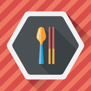 Uzun Gölge, eps10 sofra düz simgesiyle