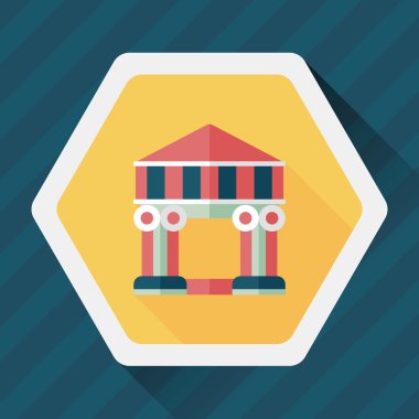 Bina uzun gölge, eps10 düz simgesiyle