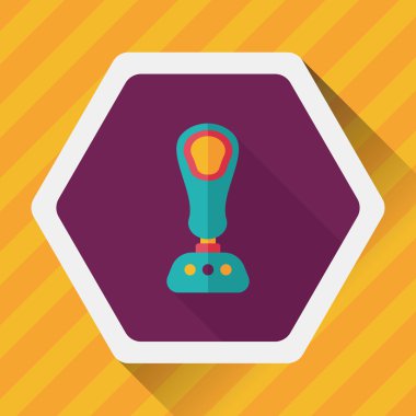 Joystick uzun gölge, eps10 düz simgesiyle