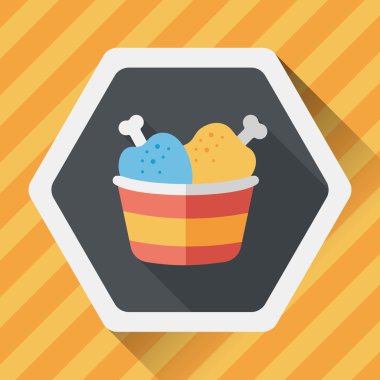 Uzun Gölge, eps10 ile tavuk bacakları düz simgesi