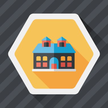 Bina uzun gölge, eps10 düz simgesiyle