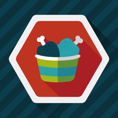 Uzun Gölge, eps10 ile tavuk bacakları düz simgesi